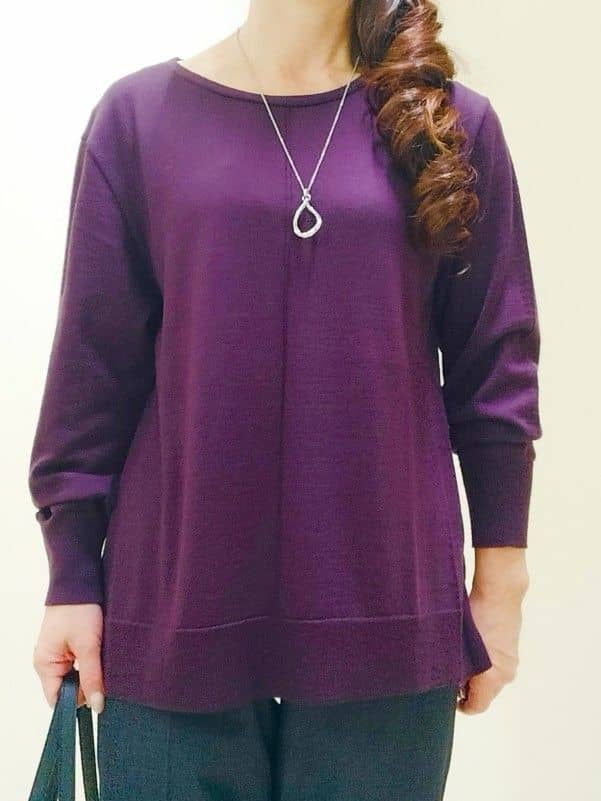 花さんの「Reflect｜【ちくちくしない／アンサンブル可／通勤におすすめ◎】オフボディニット」を使ったコーディネート