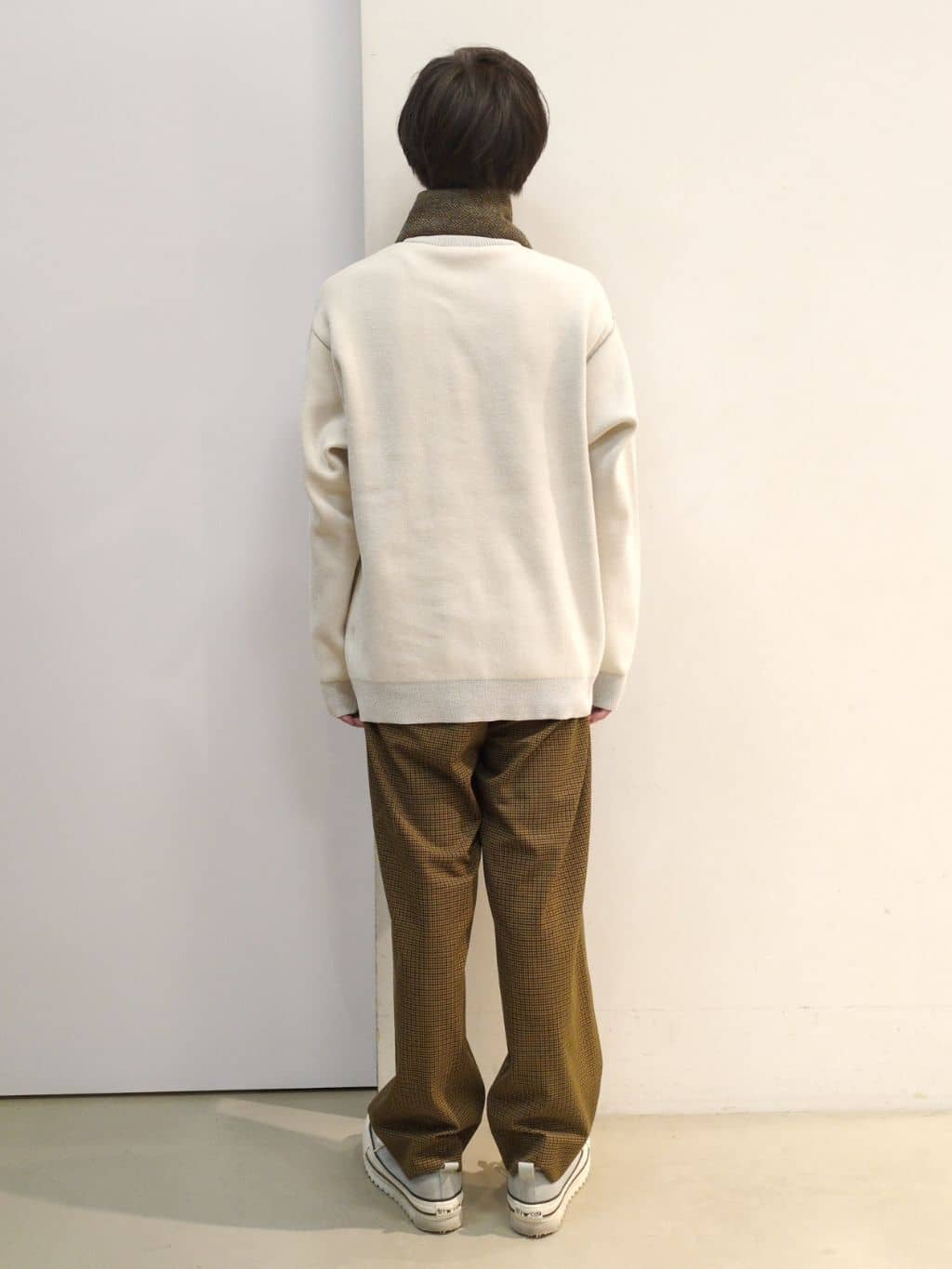 takeさんの「THE SHOP TK｜【包み込まれるような柔らかさ】配色モールニット 洗濯機OK」を使ったコーディネート