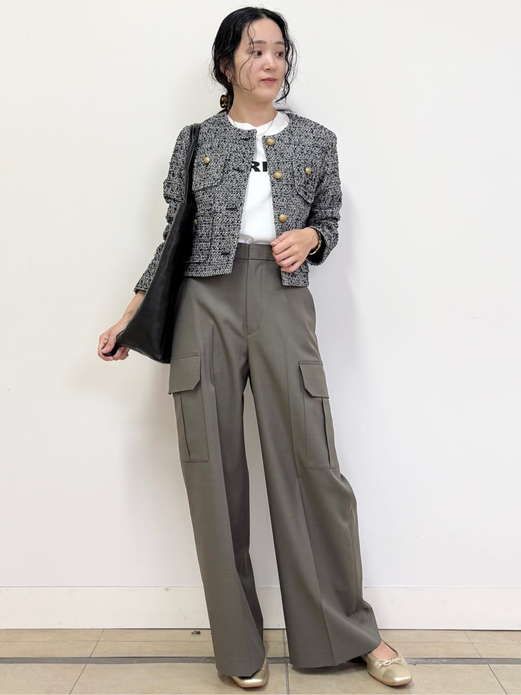 YOKOTAさんの「DRESSTERIOR｜◆ソフトレザーバレエシューズ」を使ったコーディネート