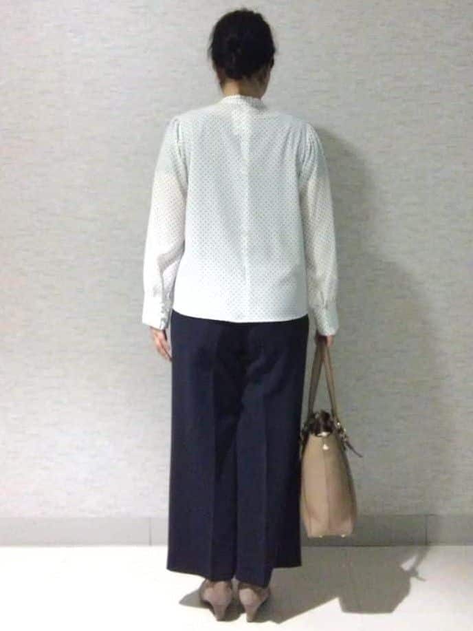 sakoさんの「Reflect｜【SS-4Lサイズ】ドットプリントブラウス」を使ったコーディネート