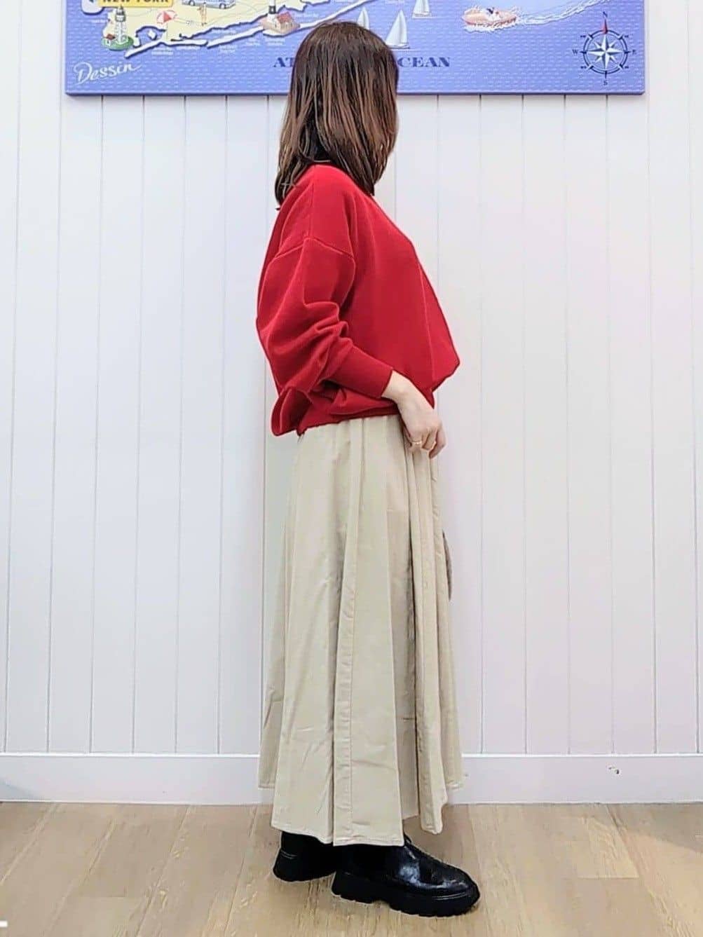 itoさんの「Dessin｜【洗える】Dサガラ刺繍ワッペン付きニット」を使ったコーディネート
