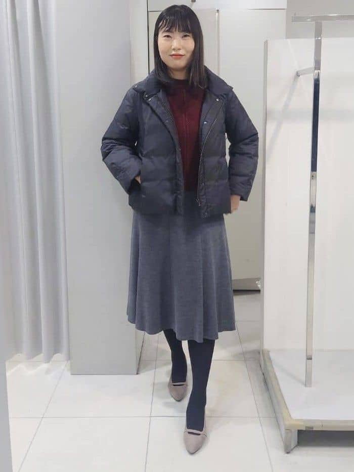 AZUSAさんの「Reflect｜【すっきりシルエット】ショート丈ダウンコート」を使ったコーディネート