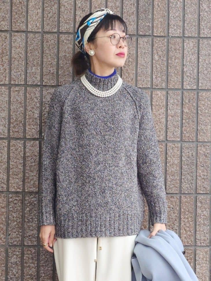 MUTSUKOさんの「UNTITLED｜【洗える/ワイド/ウエストゴム】ストレッチドロストパンツ」を使ったコーディネート