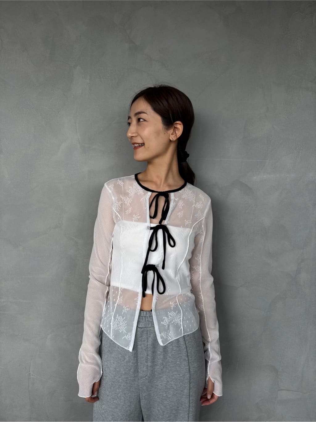uchi__yamaさんの「CODE A｜【Re】ribbon sweat pants」を使ったコーディネート