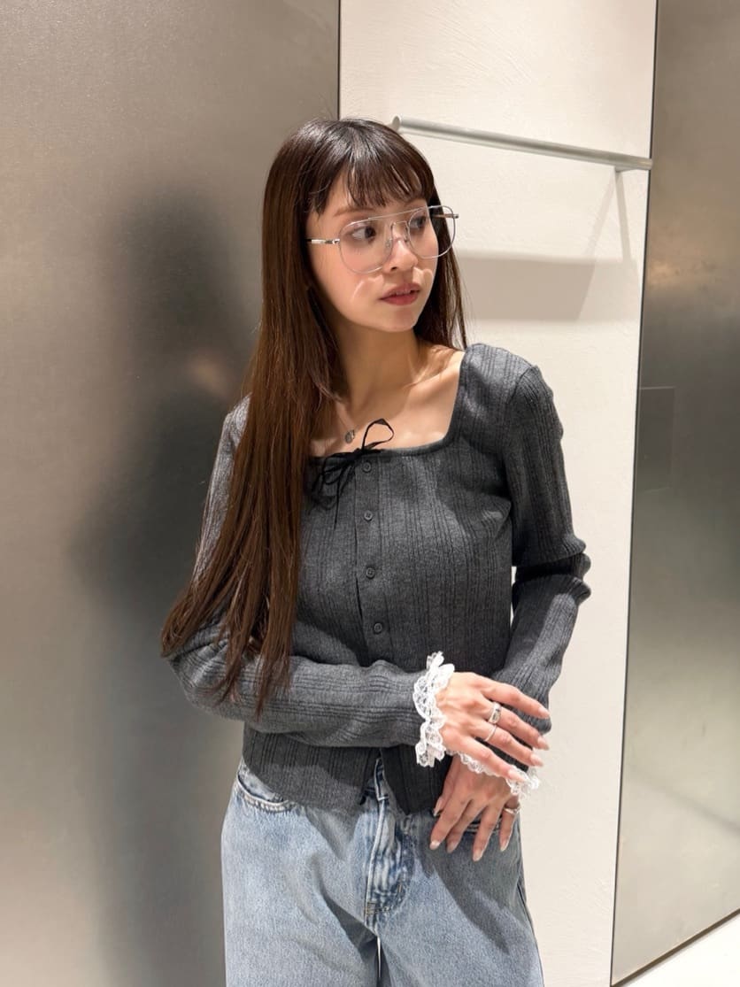 kanamiさんの「CODE A｜heyep｜Aviator Glasses with Rhinestones ＆ Logo」を使ったコーディネート