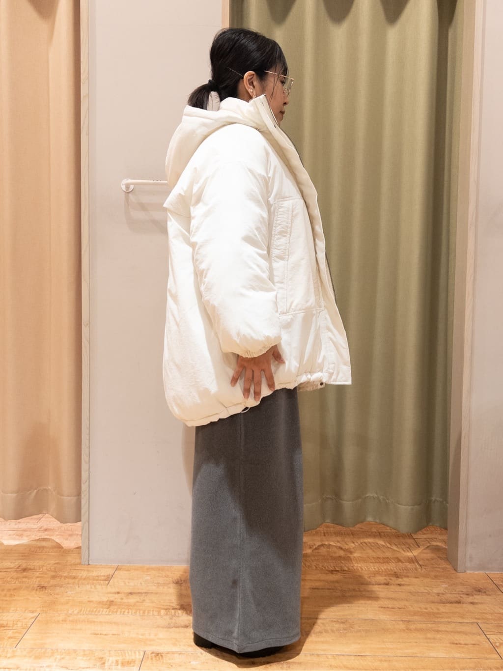 Kawa-sanさんの「SHOO･LA･RUE｜【あったか/撥水/フード取り外し可能】中綿モンスターコート」を使ったコーディネート