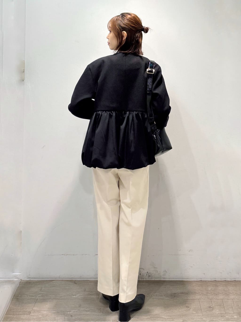 ぶまりんさんの「OPAQUE.CLIP｜ウールライクペプラムドッキングアウター【洗濯機洗い可】」を使ったコーディネート