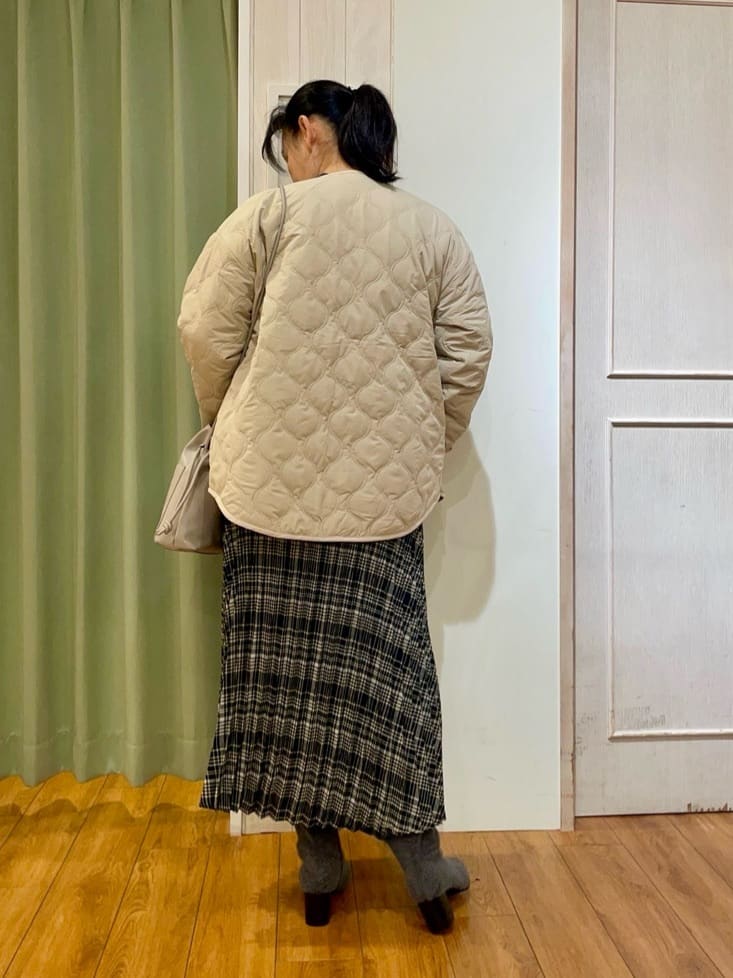 ke-yさんの「SHOO･LA･RUE｜【S-LL】すっきり魅せてくれる チェックプリーツスカート」を使ったコーディネート