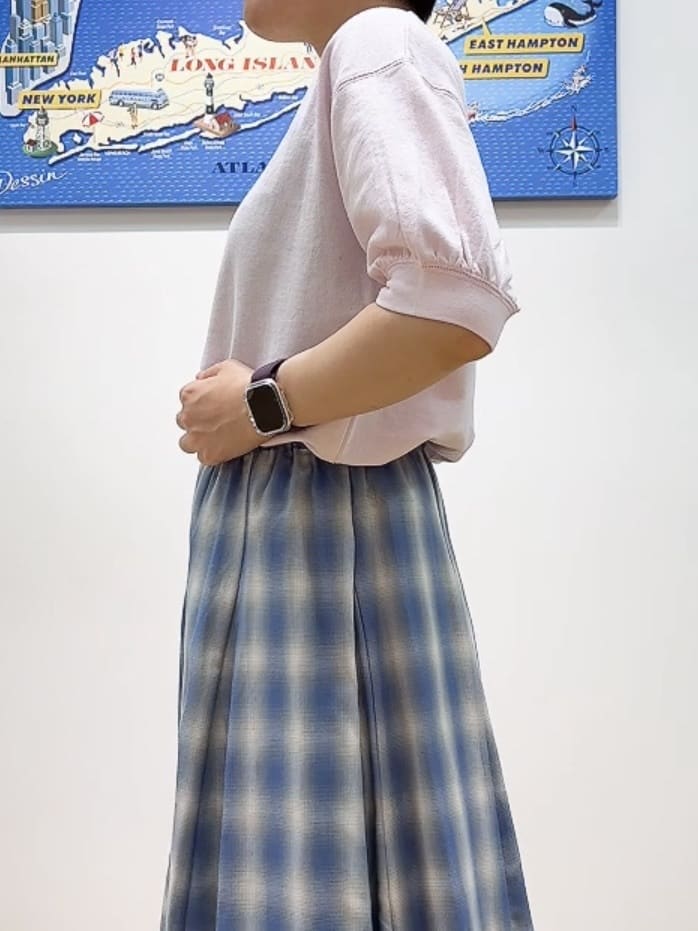 Hamaさんの「Dessin｜【360度可愛い/前後2WAY/洗える】ライトコットンヘンリーカットソー」を使ったコーディネート