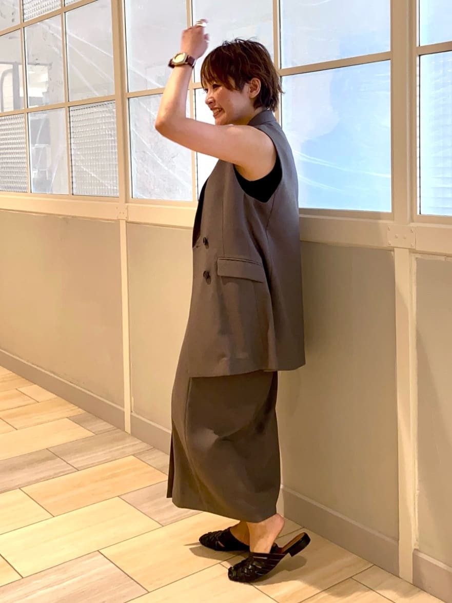 mari_831さんの「UNTITLED｜【セットアップ可/洗える】スラブテーラードカラージレ」を使ったコーディネート