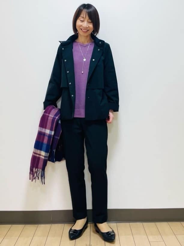 Riiさんの「Reflect｜【パンツ合わせにぴったり◎】ゆったりオフボディニット」を使ったコーディネート