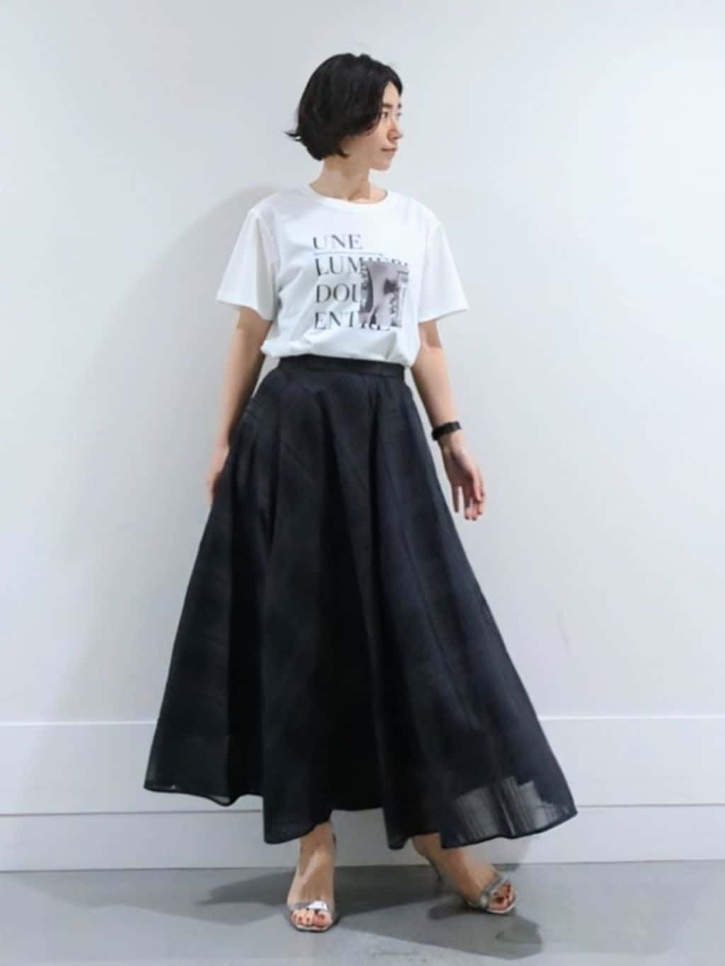 ミズタさんの「UNTITLED｜【UVカット/接触冷感/洗える/テーラード】ライトウェイト ハーフスリーブジャケット」を使ったコーディネート