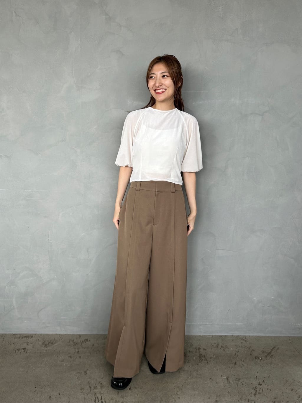 harunaさんの「CODE A｜velvet ribbon pullover」を使ったコーディネート
