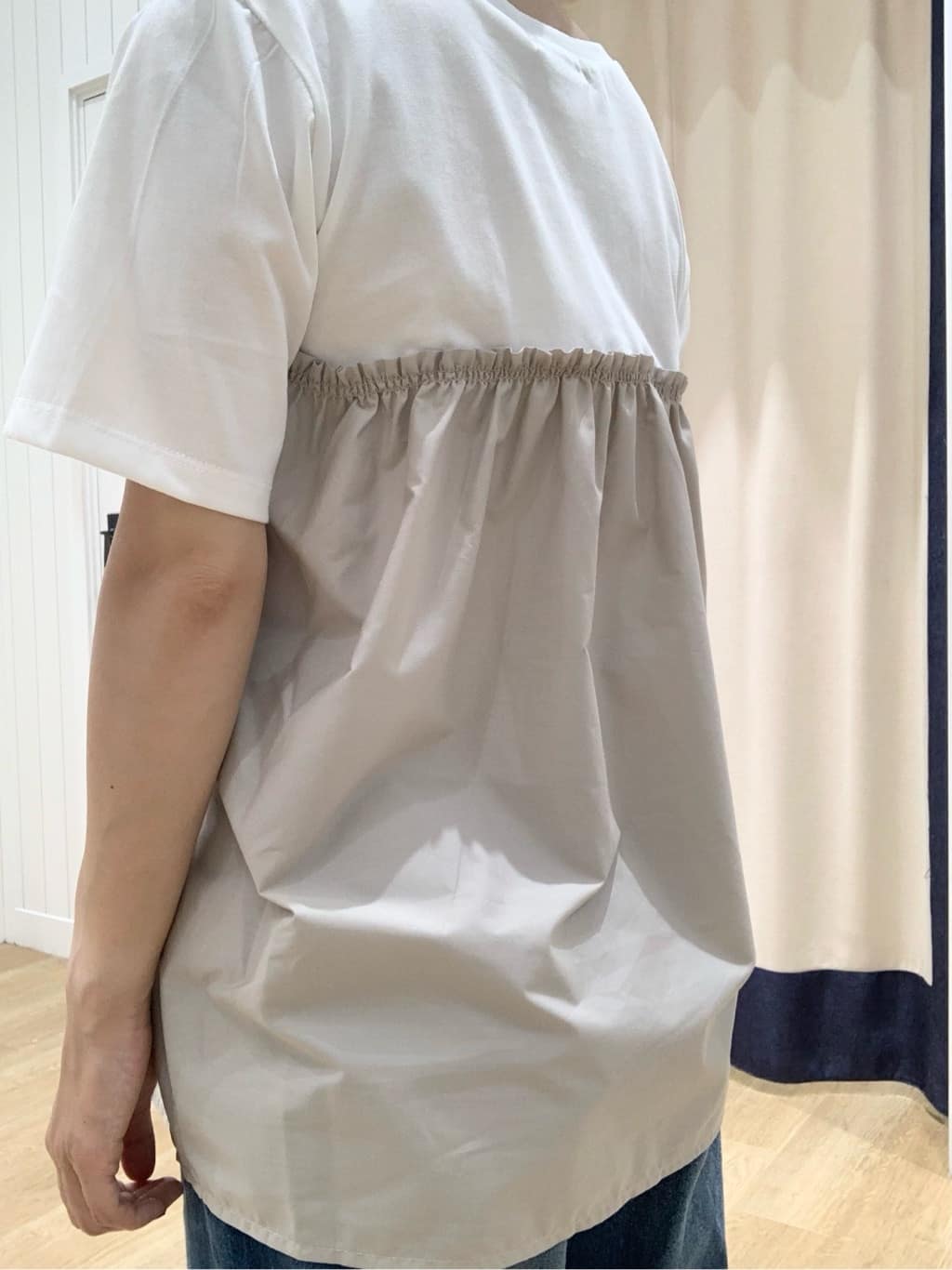 IMARIさんの「Dessin｜【マシンウォッシャブル・A4収納可】ランダムボーダーニットBAG」を使ったコーディネート