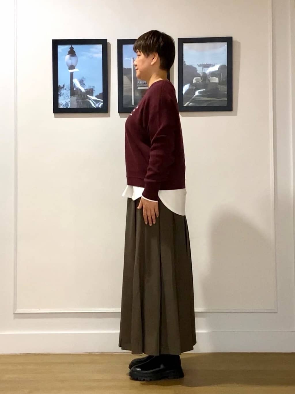 Hiroさんの「Dessin｜【美シルエット/洗える】切替カットソー」を使ったコーディネート
