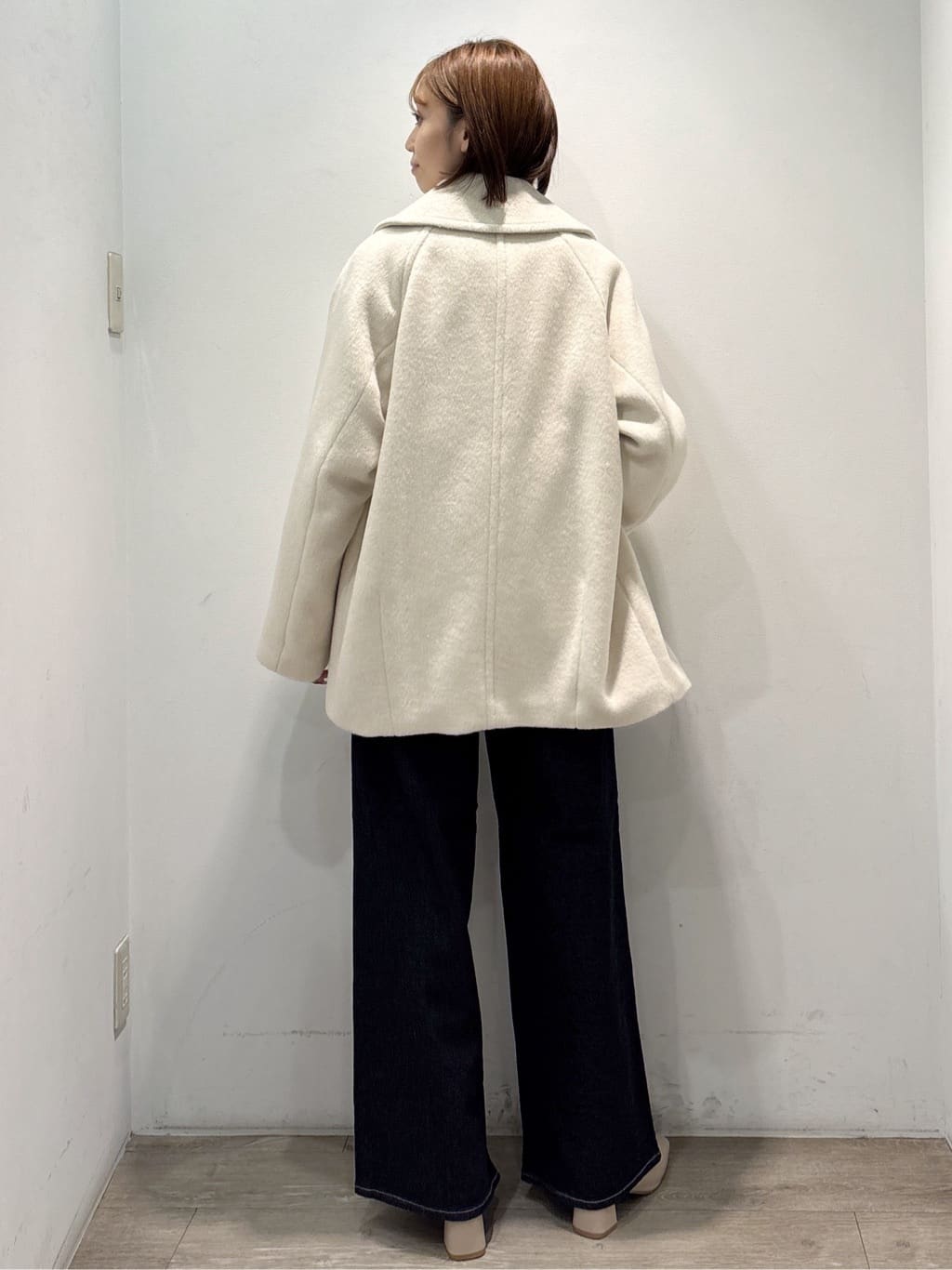 ぶまりんさんの「OPAQUE.CLIP｜カシミヤブレンドウールミドルピーコート」を使ったコーディネート
