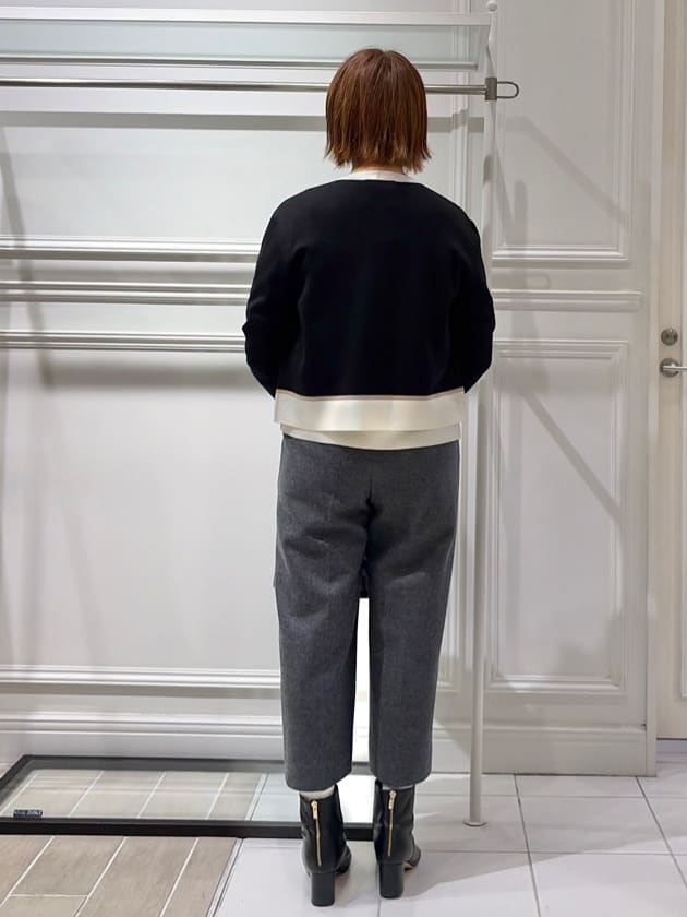 AKKOさんの「UNTITLED｜【アンサンブル可/ジャケット風】ウールミラノリブカーディガン」を使ったコーディネート