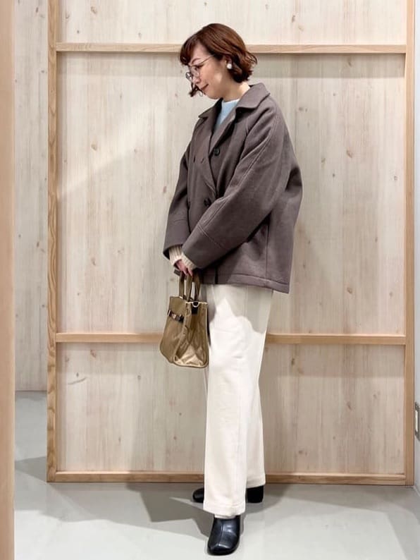 nakoさんの「THE SHOP TK｜バルキーブレンドヤーンニットプルオーバー」を使ったコーディネート