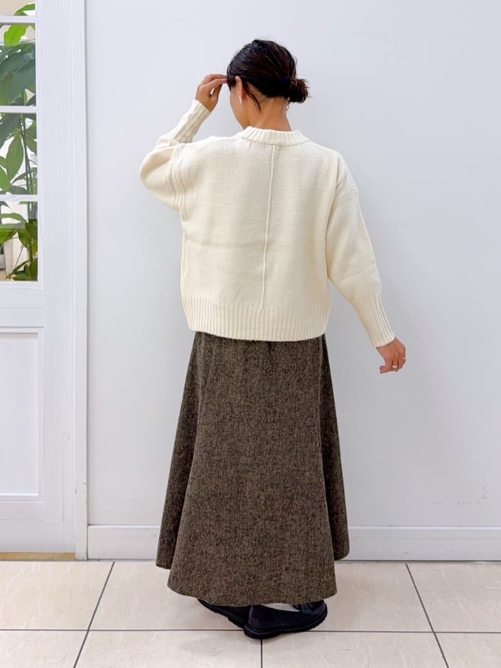 Osawaさんの「Dessin｜【洗える】クルーネックワイドニット」を使ったコーディネート