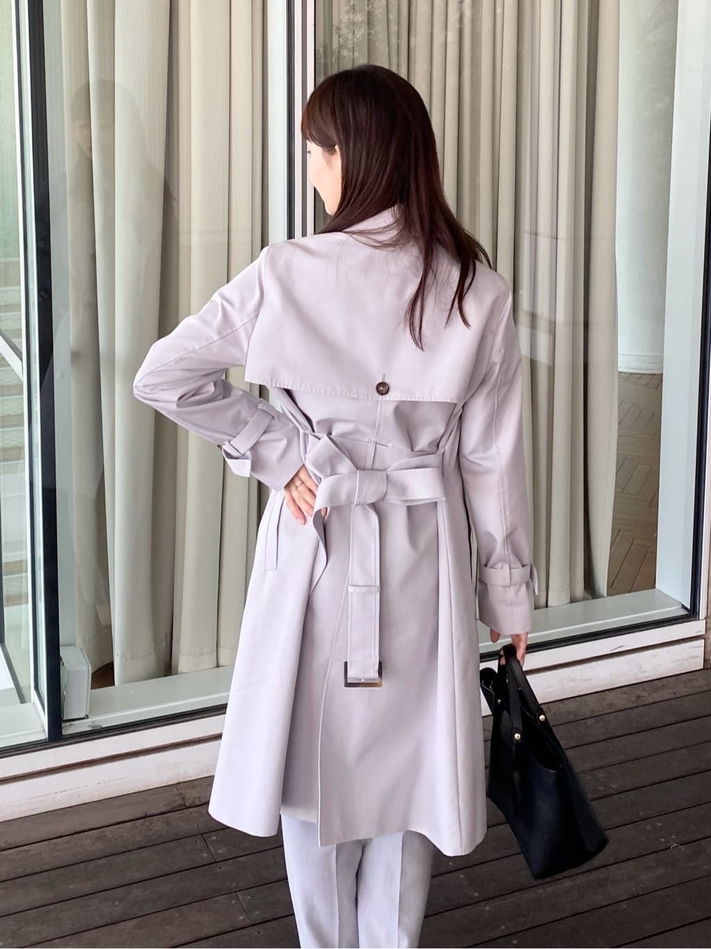 みさかさんの「index｜撥水トレンチコート【洗濯機OK／花粉対応】《XS～3L》」を使ったコーディネート