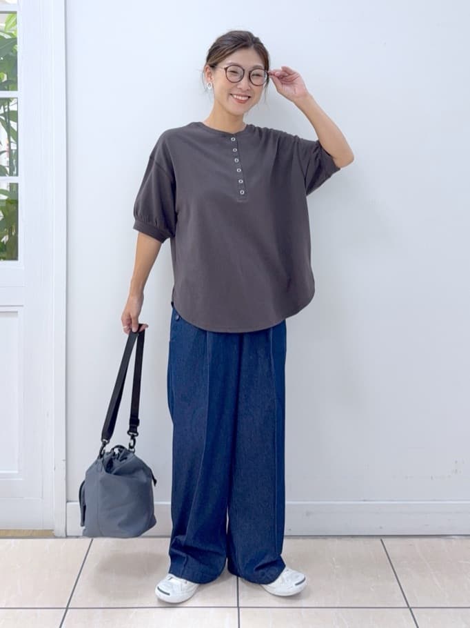 Osawaさんの「Dessin｜【洗える】シアーオンブレーチェックシャツ」を使ったコーディネート