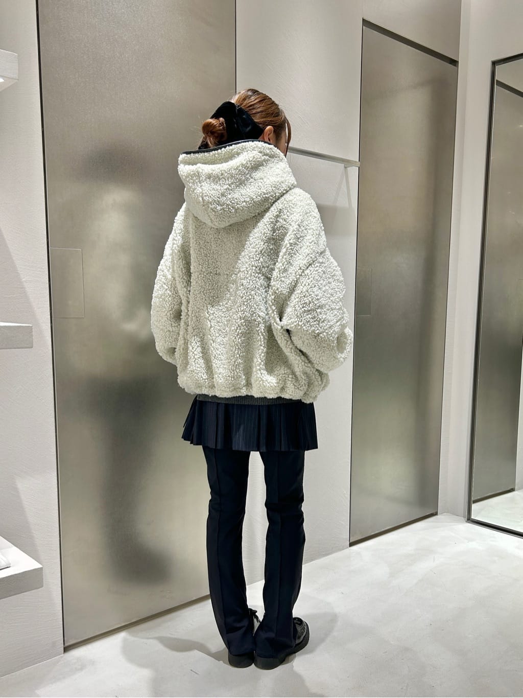 harunaさんの「CODE A｜boa hoodie blouson」を使ったコーディネート