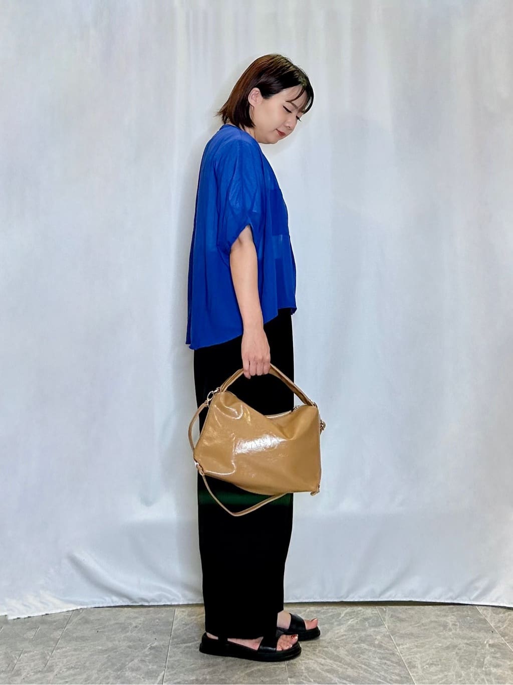 ネリさんの「SHOO･LA･RUE｜【S-LL/ひんやり/UV】選べる6柄でそれぞれ欲しくなる プリントTシャツ」を使ったコーディネート
