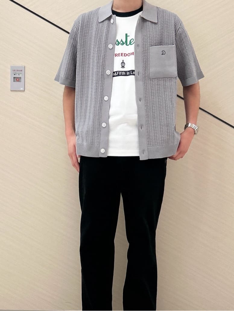 千葉亮太さんの「DRESSTERIOR｜オーガニックコットン キューバニットシャツ」を使ったコーディネート