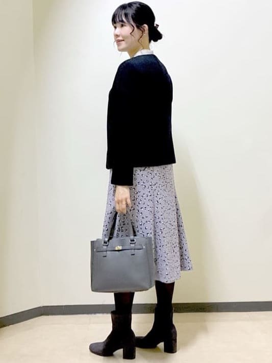  beni_gingerさんの「Reflect｜【配色ボウタイ付き】八分袖ジョーゼットブラウス」を使ったコーディネート