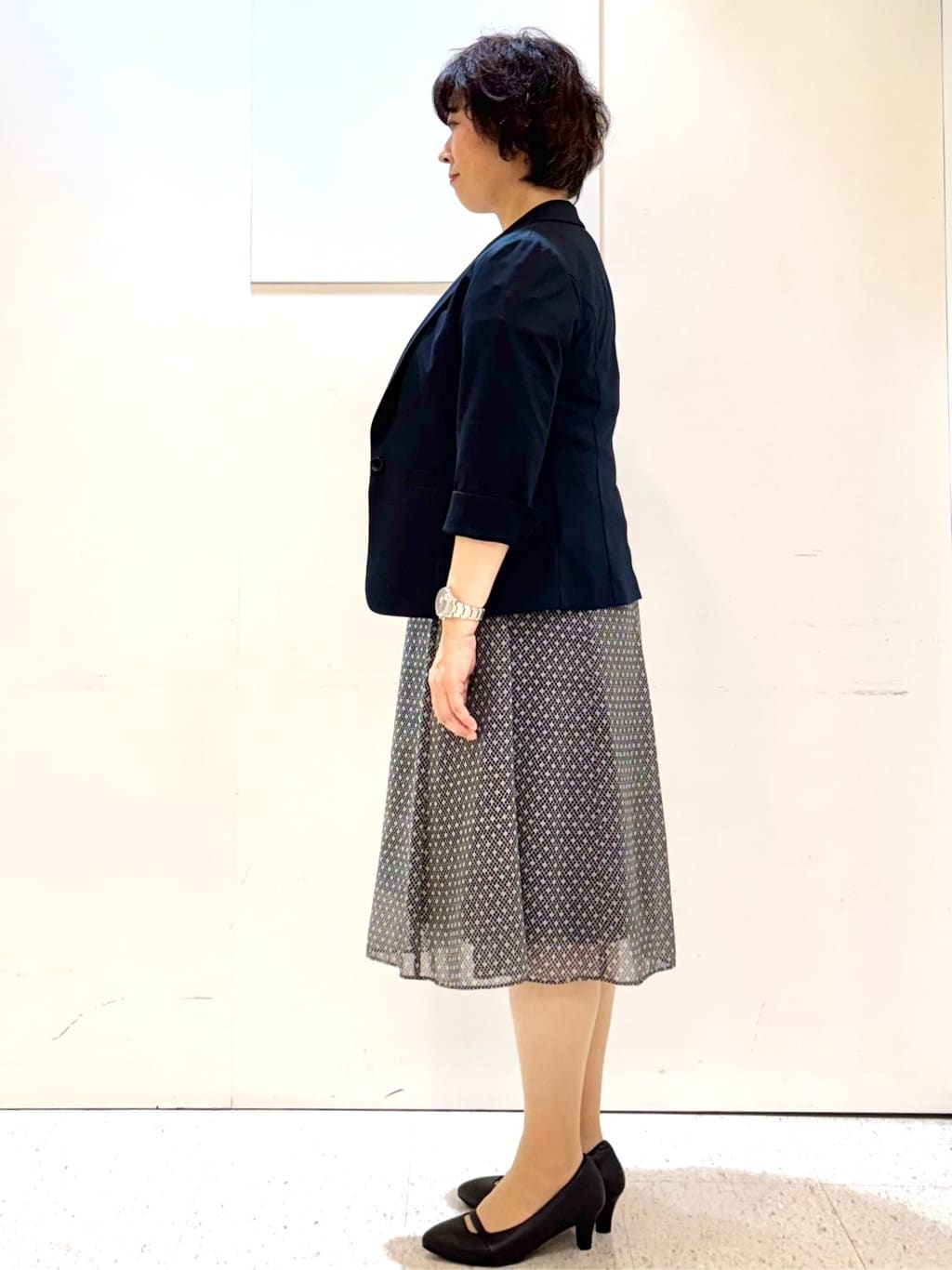 ヤスコさんの「Reflect｜【選べる7色◎／手洗い可／二の腕カバー】半袖ニット」を使ったコーディネート