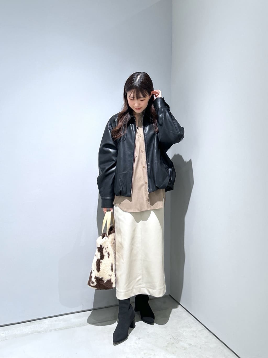 Renoさんの「INDIVI｜ボアトート」を使ったコーディネート
