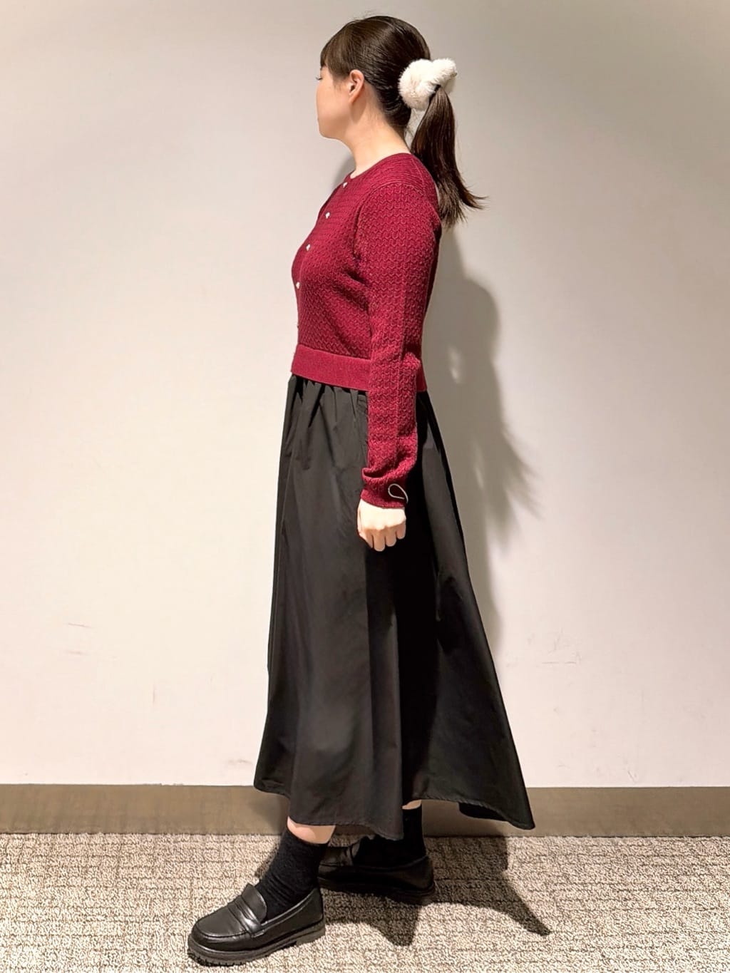 みーさんの「grove｜ケーブルニットドッキングワンピース」を使ったコーディネート