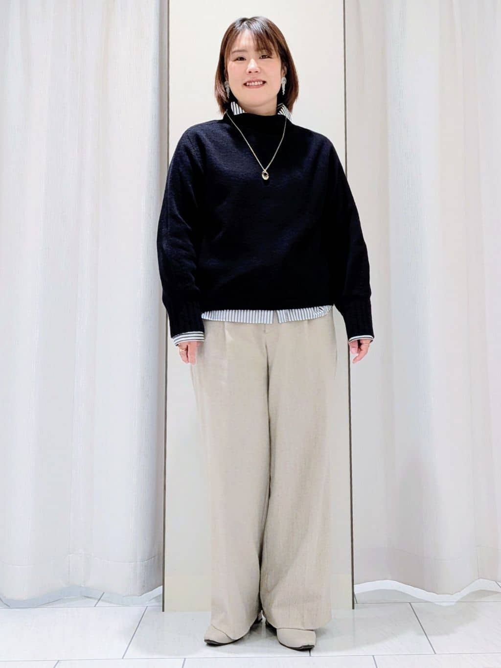 Onumaさんの「UNTITLED｜【きれいめ/スタイリッシュ】2WAYスタンドカラーロングコート」を使ったコーディネート
