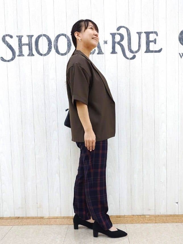 とろろさんの「SHOO･LA･RUE｜【セットアップ可/洗濯後しわになりにくい】5分袖テーラードジャケット」を使ったコーディネート