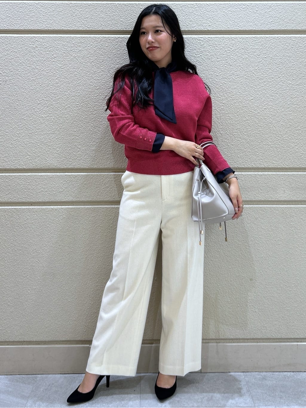 Momokaさんの「COUP DE CHANCE｜【手洗い可／日本製】シアーリボンブラウス」を使ったコーディネート