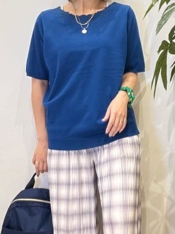 misakiさんの「SHOO･LA･RUE｜【洗える/S-LL/前後2WAY】きれい見え 刺繍ニットカーディガン」を使ったコーディネート