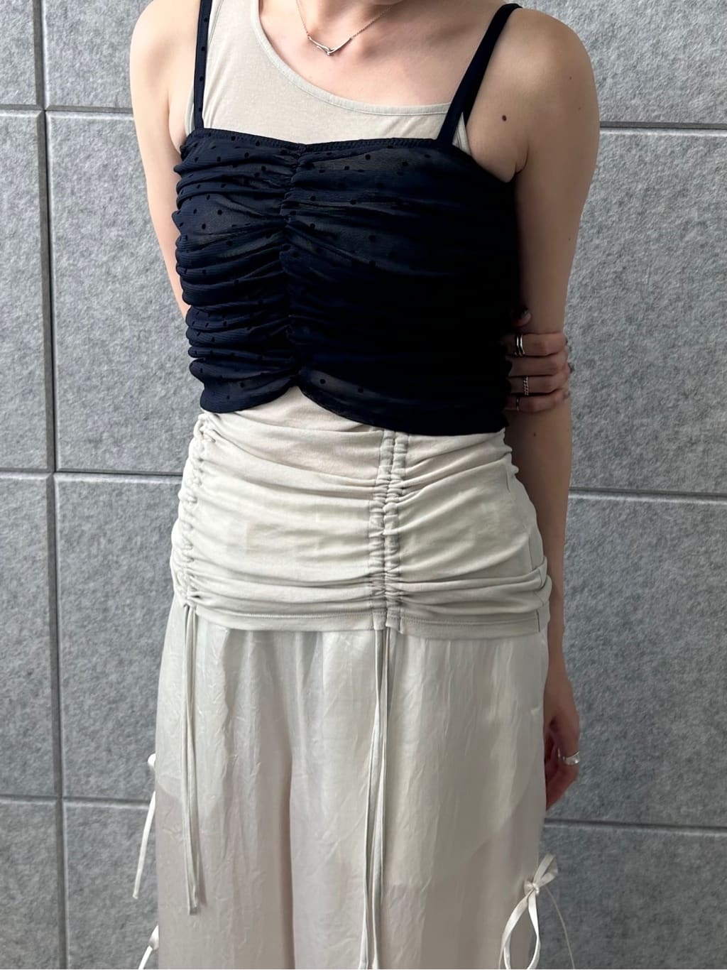 honoka Aさんの「CODE A｜asymmetry gather tank」を使ったコーディネート