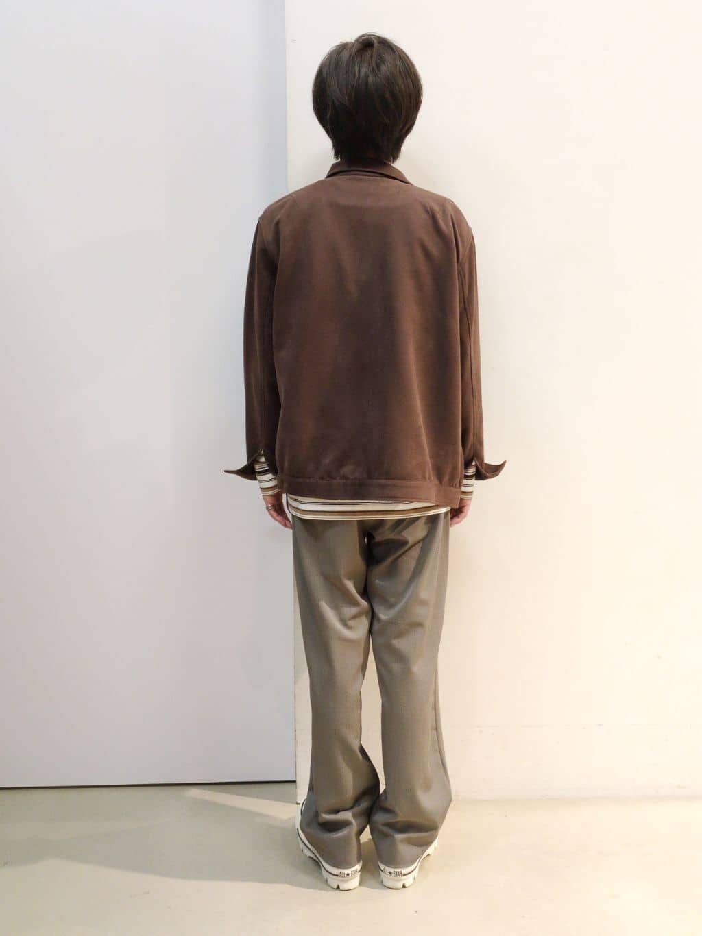takeさんの「THE SHOP TK｜ランダムボーダー長袖タフTシャツ 【洗濯機OK】」を使ったコーディネート