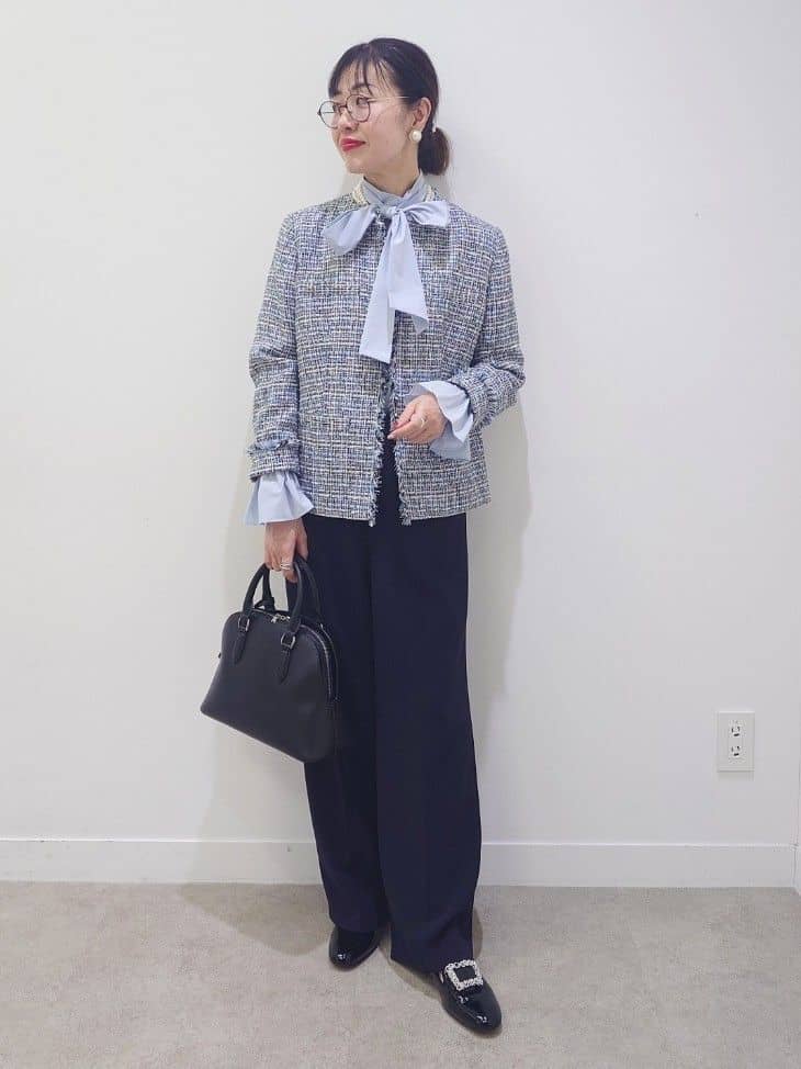 MUTSUKOさんの「UNTITLED｜【仕事着/スーツ】ファンシーツイード ジャケット」を使ったコーディネート
