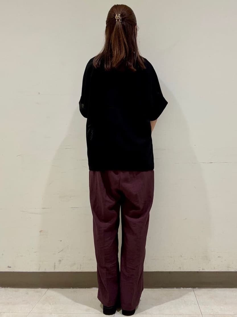 ななさんの「OPAQUE.CLIP｜汗染み防止 ボートネックリブカットソー【洗濯機洗い可／抗ピル】」を使ったコーディネート