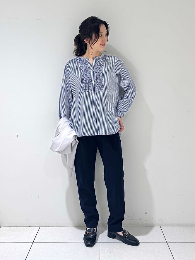 そんさんの「INDIVI｜【洗える】着流しロングカーディガン」を使ったコーディネート