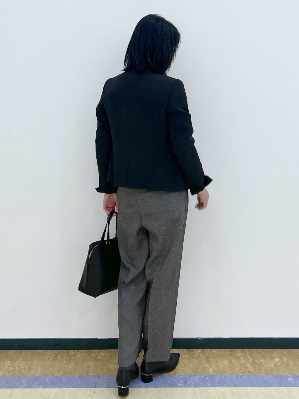 su.さんの「index｜ストレッチノーカラージャケット／セットアップ対応【洗濯機洗い可／イージーアイロン／防シワ】」を使ったコーディネート