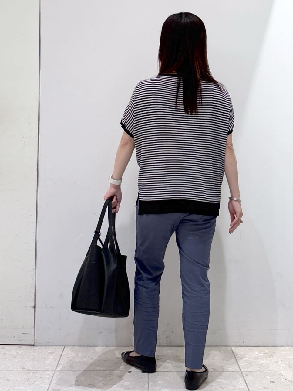 mameさんの「OPAQUE.CLIP｜《6色展開／S-LLサイズ》ドルマンスリーブニット【UV／接触冷感／洗濯機洗い可／抗ピル】」を使ったコーディネート