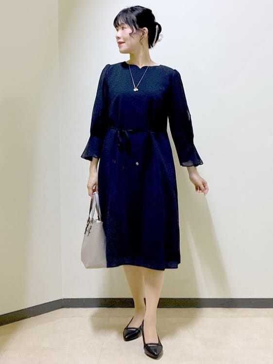  beni_gingerさんの「Reflect｜【SS-4Lサイズ／付属リボン】スリーブデザインジョーゼットワンピース」を使ったコーディネート