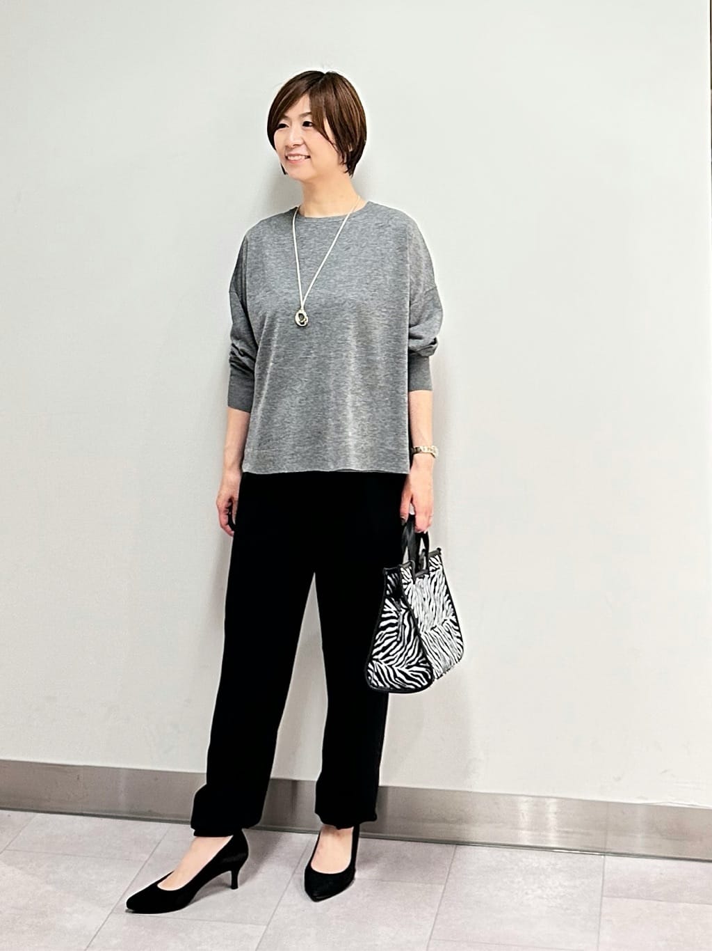 みなこさんの「UNTITLED｜【接触冷感／コットン100／洗える／丸首】ノースリーブ天竺プルオーバー」を使ったコーディネート