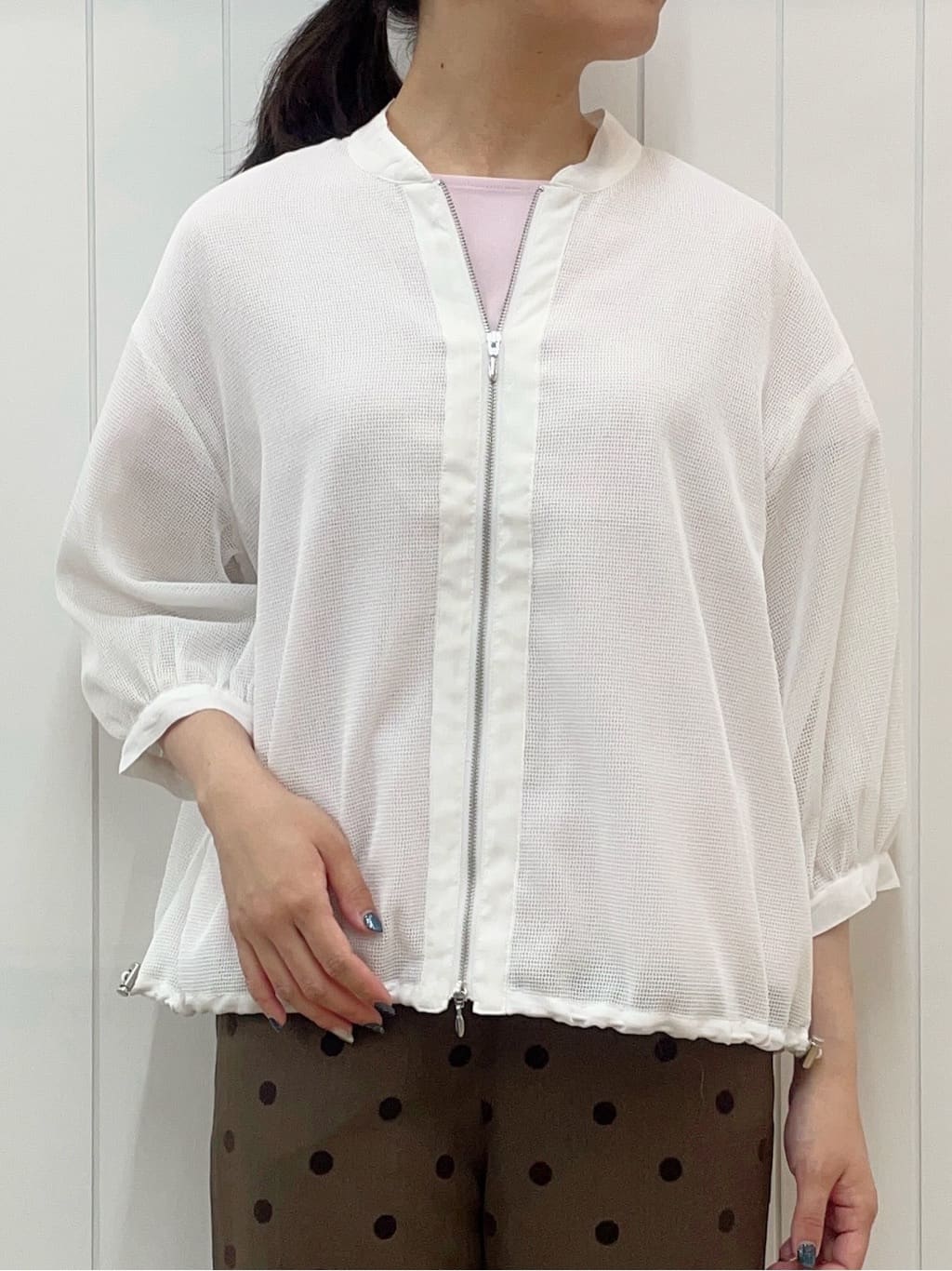 Mayaさんの「Dessin｜【洗える】メッシュシアージャケット」を使ったコーディネート