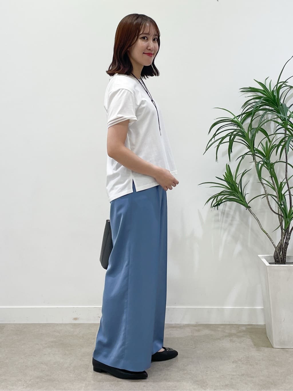 yukariさんの「Reflect｜【インナーにおすすめ◎】シアーネックデザインプルオーバー」を使ったコーディネート