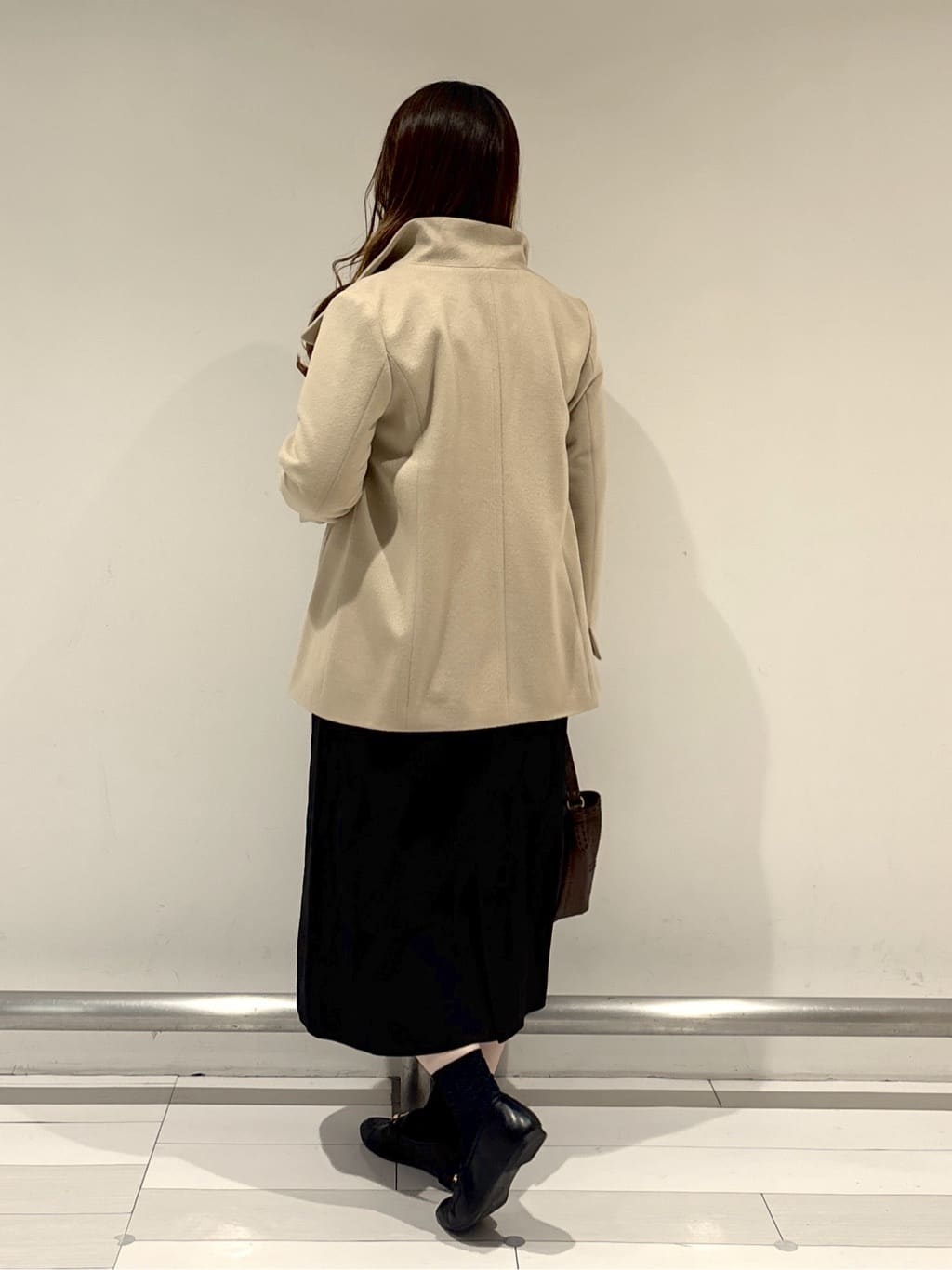 nakamuraさんの「Reflect｜【SS-4Lサイズ／衿が顔に当たらない◎】スタンドネックミドルコート」を使ったコーディネート