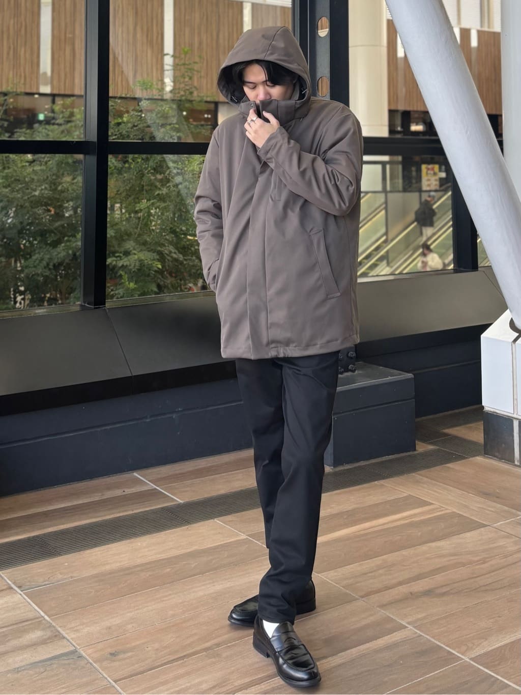 うらしーさんの「THE SHOP TK｜【3WAY】中綿ライナー付き カルゼコート　洗濯機OK/ON・OFF対応」を使ったコーディネート