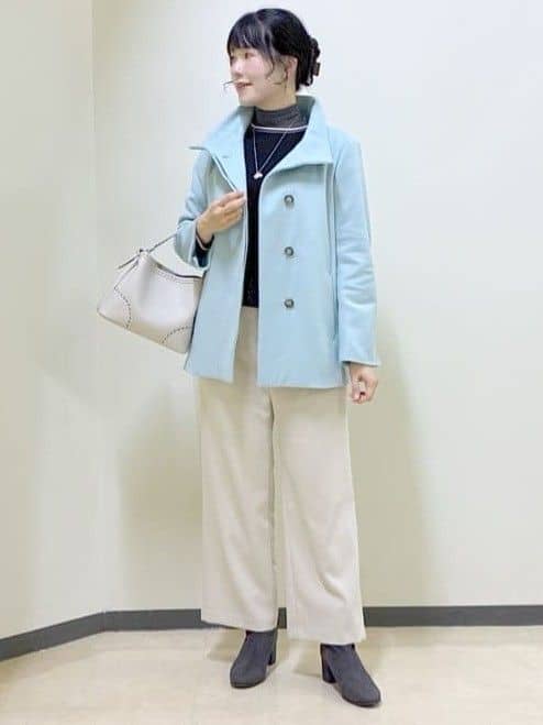  beni_gingerさんの「Reflect｜【SS-4Lサイズ／衿が顔に当たらない◎】スタンドネックミドルコート」を使ったコーディネート